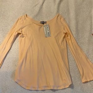 Peach bell long sleeve tee